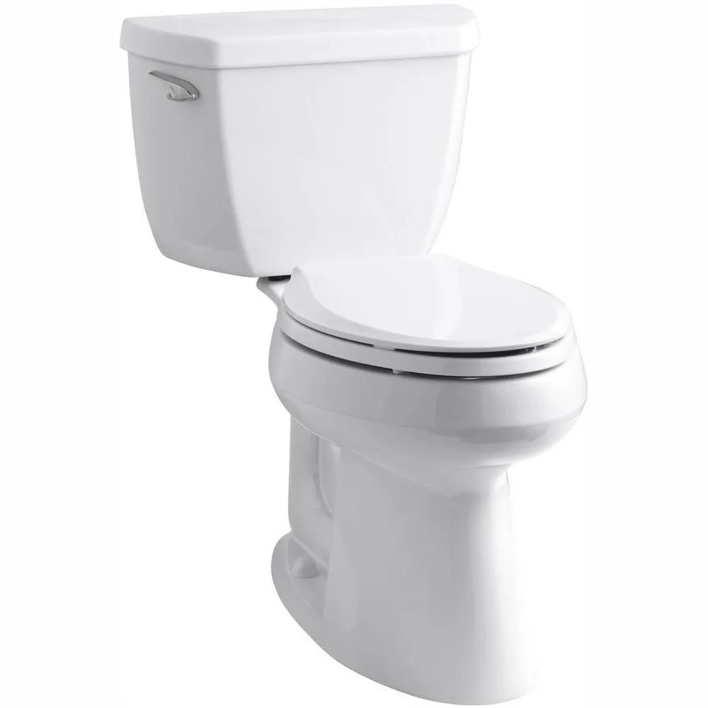 Highline Classic Comfort Height 10 in. Rough-In 2-Piece 1.28 GPF Single Flush Elongated Toilet in Biscuit, photo 9 of 10