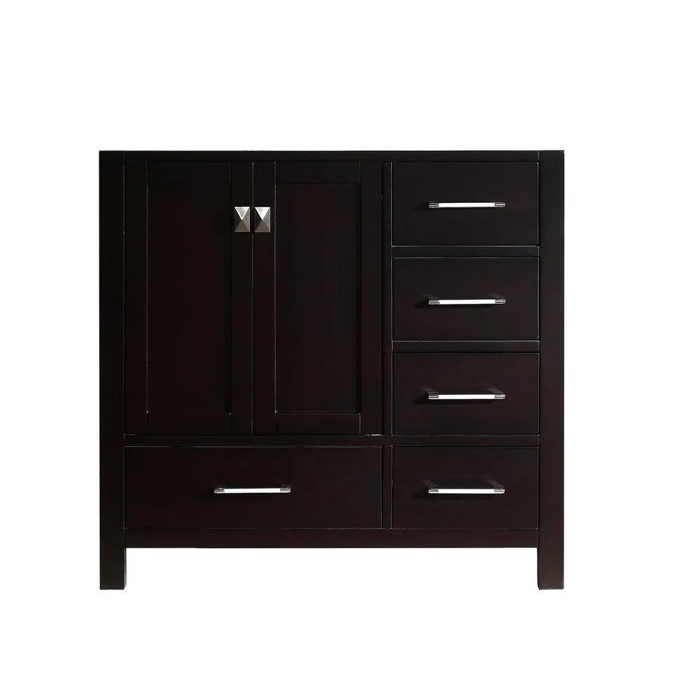 Caroline Avenue 36 in. W Bath Vanity Cabinet Only in Gray, photo 3 of 25