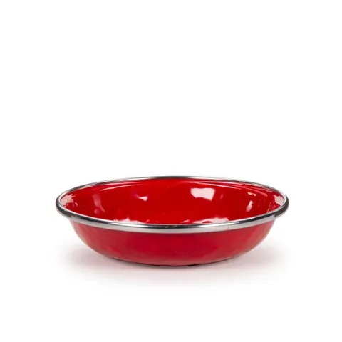 4 oz. Solid Red Enamelware Round Tasting Bowls (Set of 6)