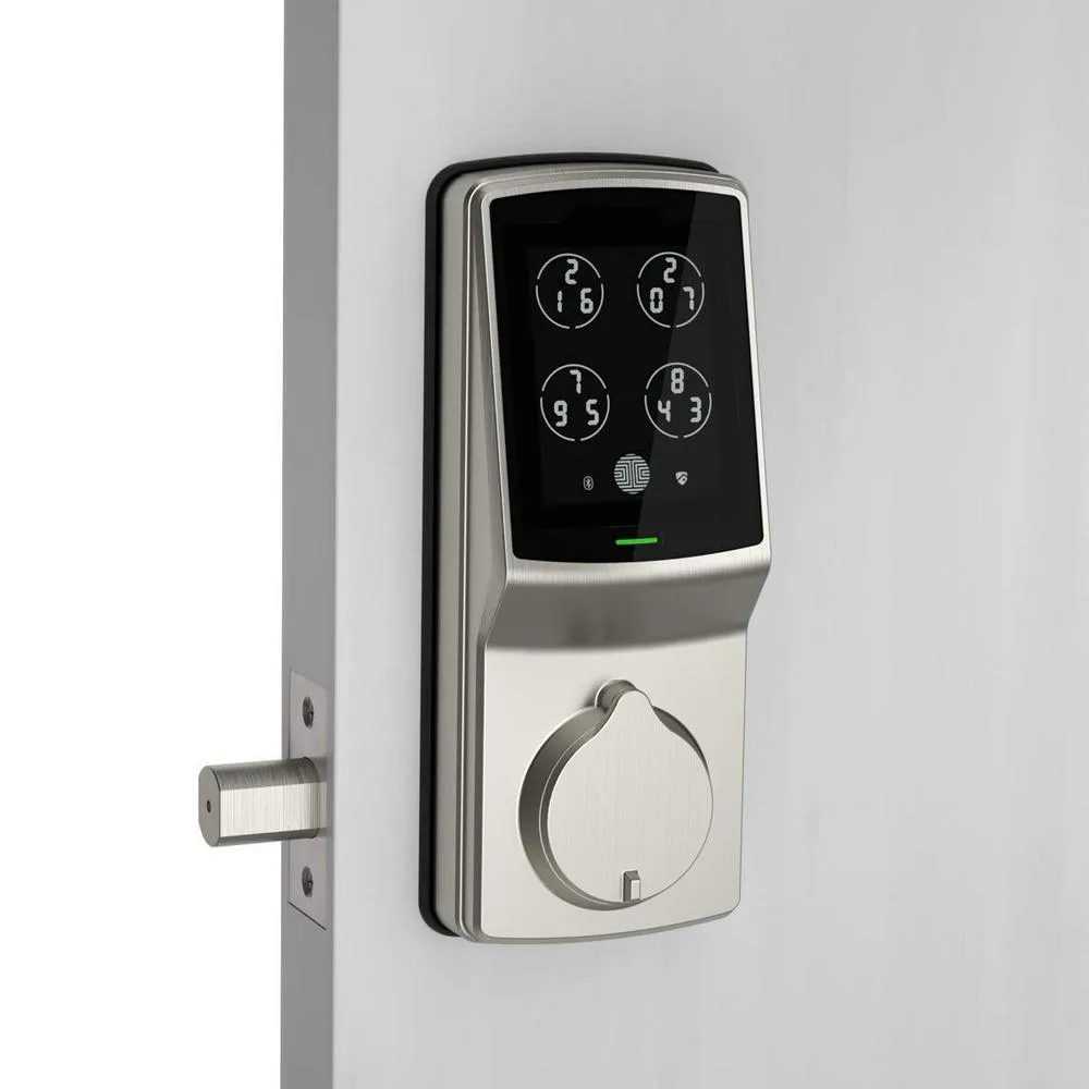 Lockly Secure Plus Satin Nickel Single-Cylinder Alarmed Deadbolt Lock with Smart Keypad, Bluetooth and 3D Fingerprint, photo 5 of 10