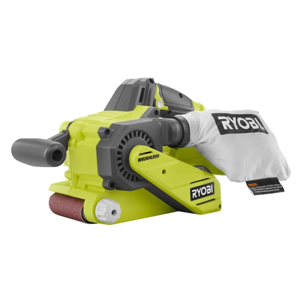 RYOBI 18-Volt ONE+ Lithium-Ion Brushless Cordless 3 in. x 18 in. Belt Sander and 3-1/4 in. Planer (Tools Only), photo 2 of 10
