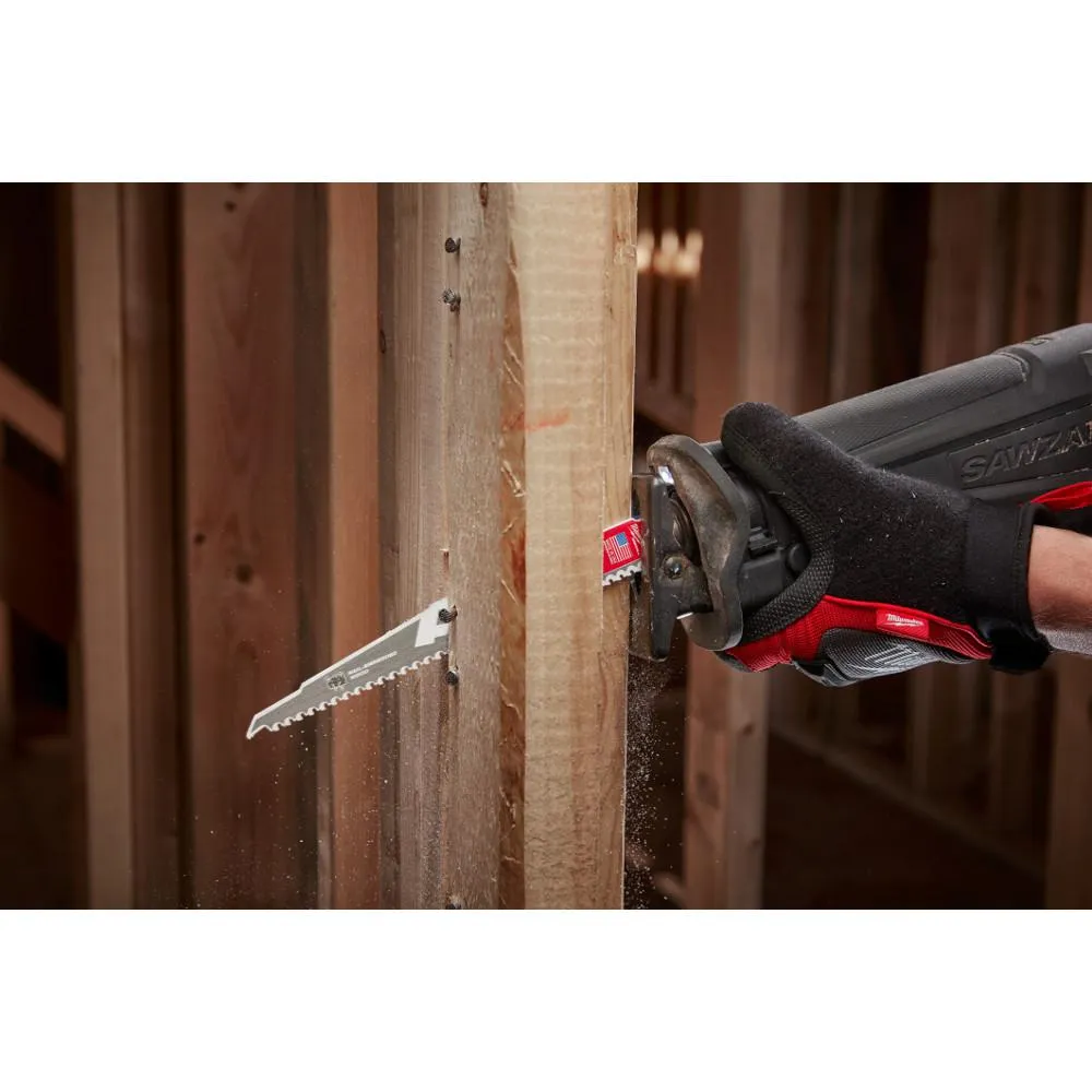 M18 FUEL 18-Volt Lithium-Ion Brushless Cordless Sawzall Reciprocating Saw Kit with Carbide Teeth The AX SAWZALL Blade, photo 8 of 8