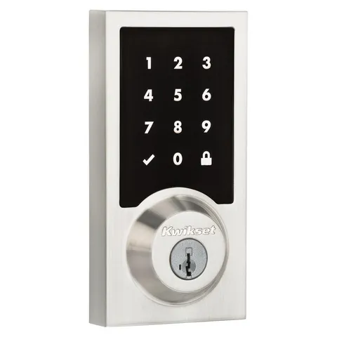 Z-Wave SmartCode 916 Touchscreen Contemporary Single Cylinder Satin Nickel Electronic Deadbolt with SmartKey Security