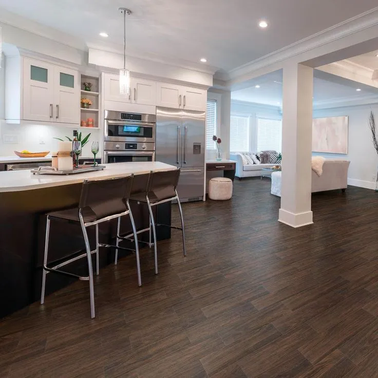 Florida Tile Home Collection Burlington Walnut 6 in. x 24 in. Porcelain Floor and Wall Tile (14 sq. ft. / case), photo 3 of 6