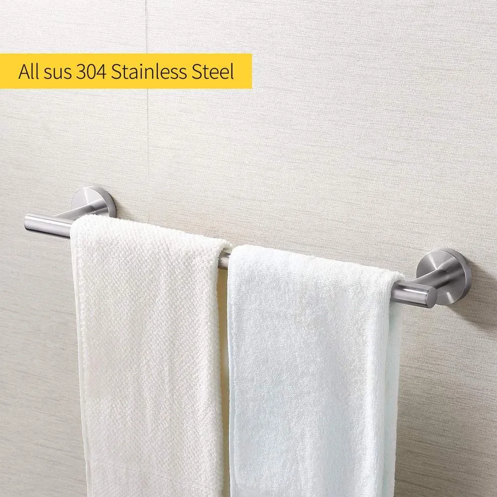 ruiling 24 in. Wall mount Towel Bar in Stainless Steel Brushed Silver, photo 2 of 11