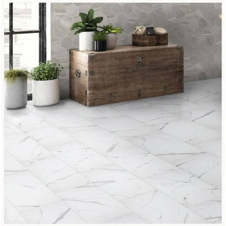 Florida Tile Home Collection Carrara Matte Rectified 12 in. x 24 in. Porcelain Floor and Wall Tile (13.3 sq. ft. /case), photo 2 of 6