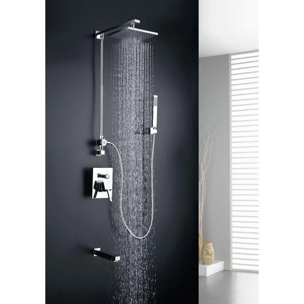 ANZZI Byne 1-Handle 1-Spray Tub and Shower Faucet with Sprayer Wand in Polished Chrome (Valve Included), photo 6 of 10