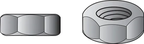 1/2 in. Zinc-Plated Steel USS Hex Nut, 50-Pack