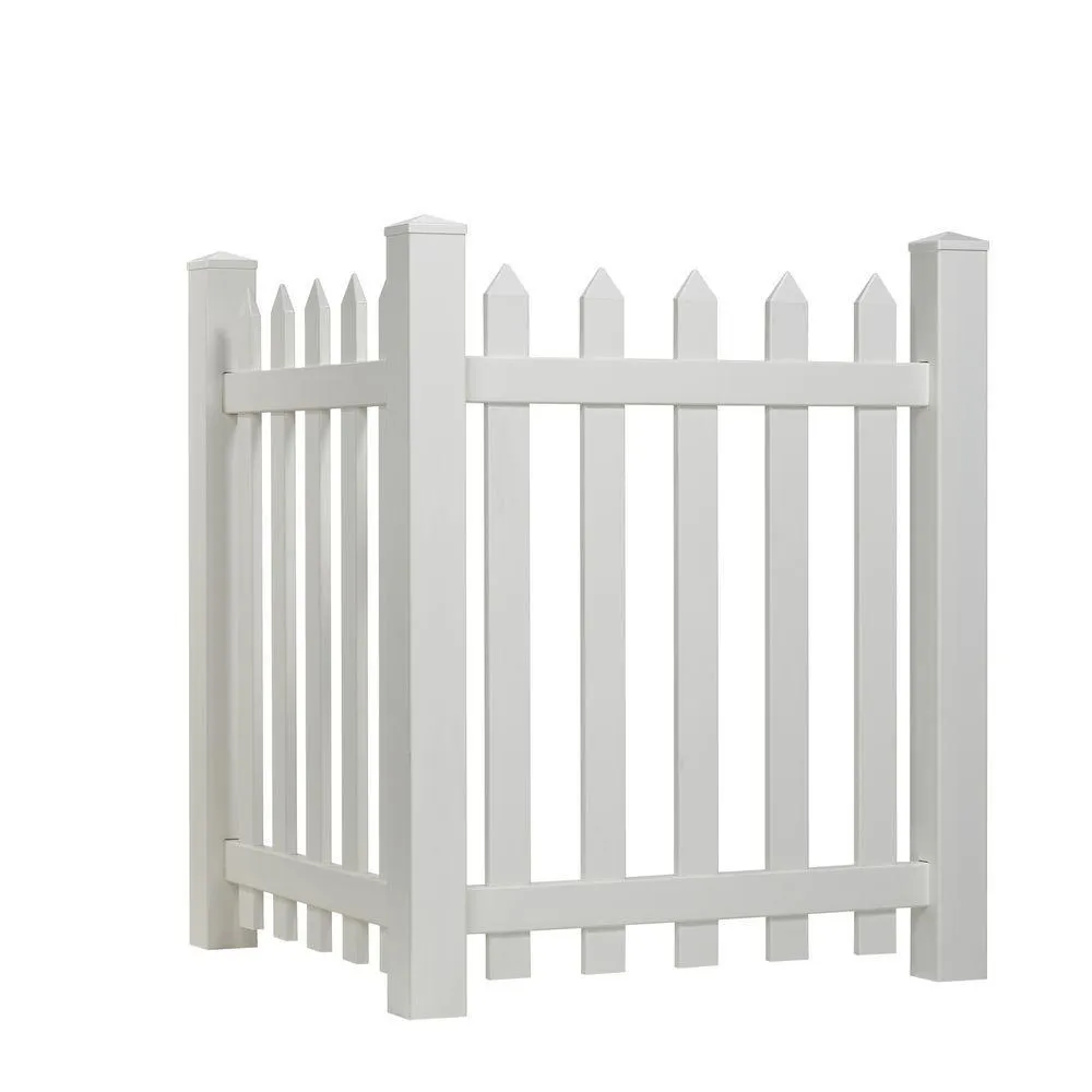 4.5 ft. H x 3.5 ft. W White Vinyl Privacy Corner Accent Fence Panel Kit, photo 4 of 7
