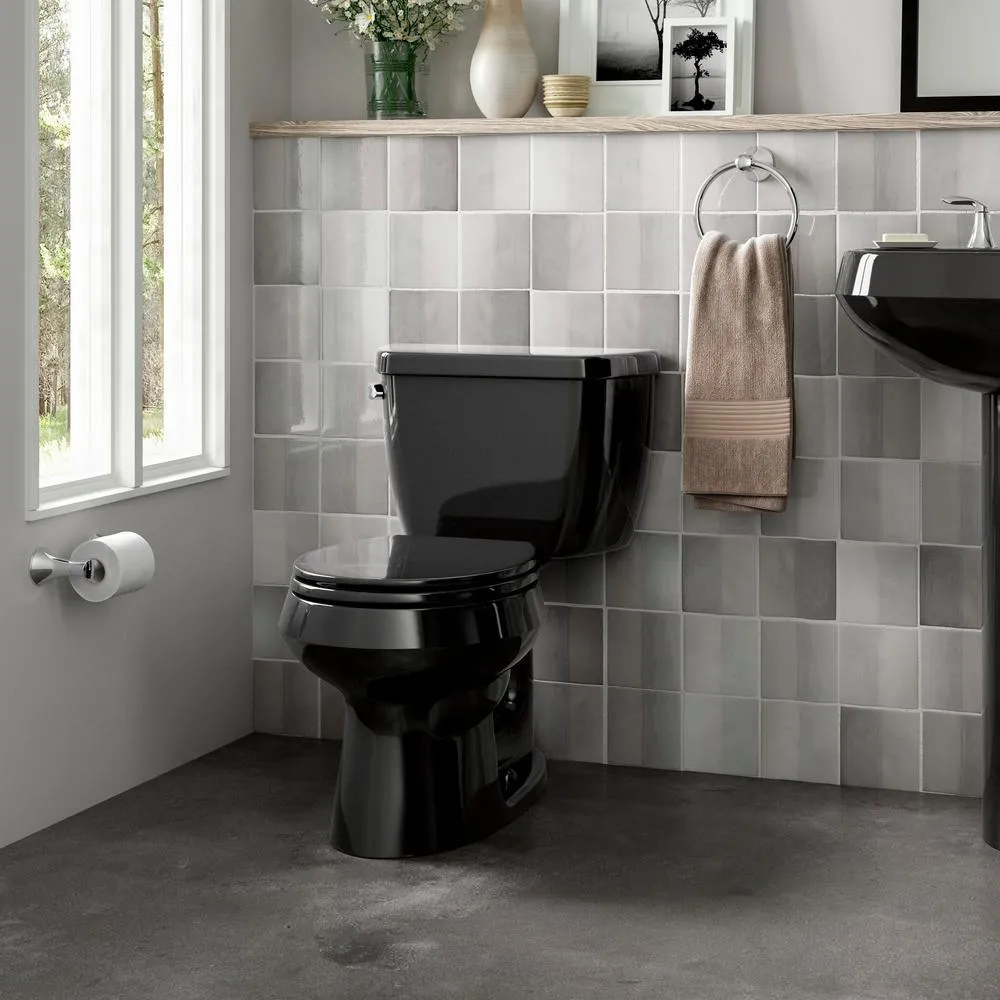 Wellworth Classic 2-Piece 1.28 GPF Single Flush Round Front Toilet with Class Five Flushing Technology in Black, photo 6 of 12