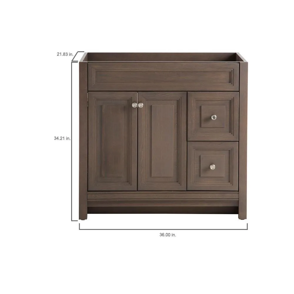 Brinkhill 36 in. W x 34 in. H x 22 in. D Bath Vanity Cabinet Only in Flagstone, photo 3 of 28