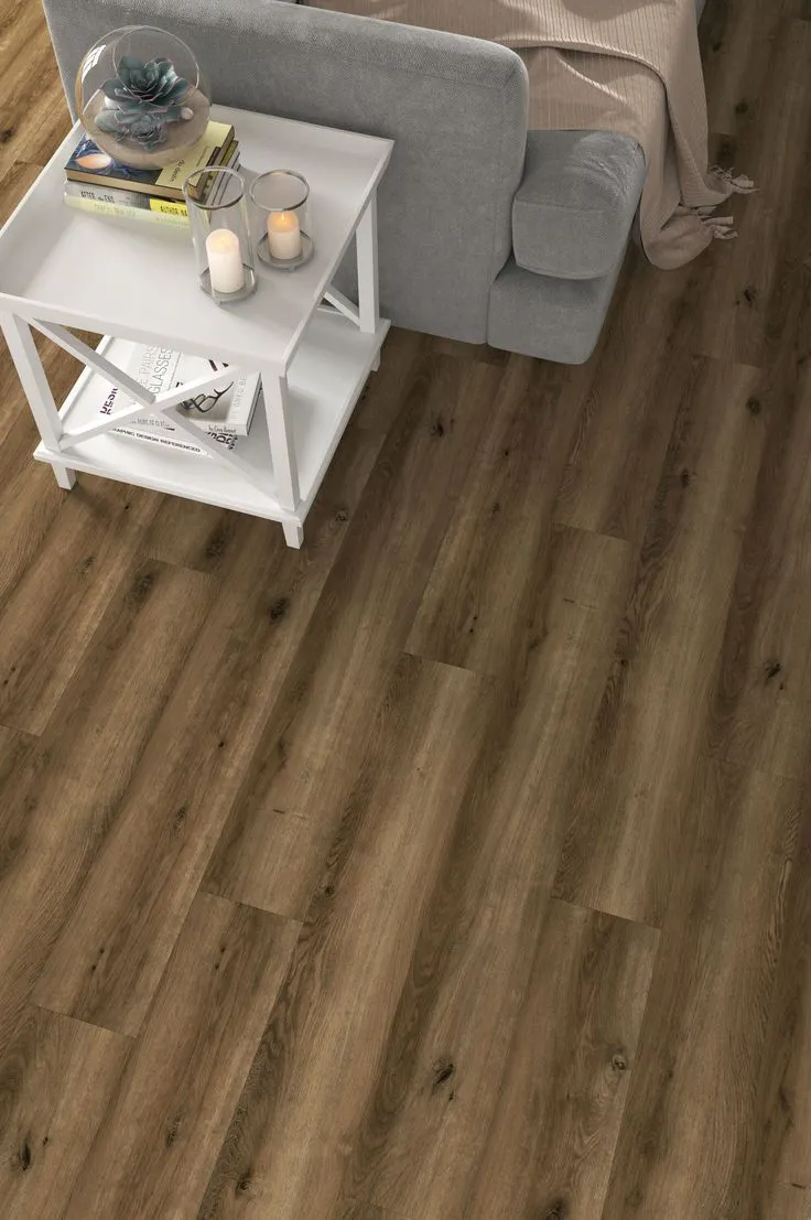Style Selections Warm Honey Oak 12-mil x 7-in W x 48-in L Water Resistant Interlocking Luxury Vinyl Plank Flooring, photo 5 of 8