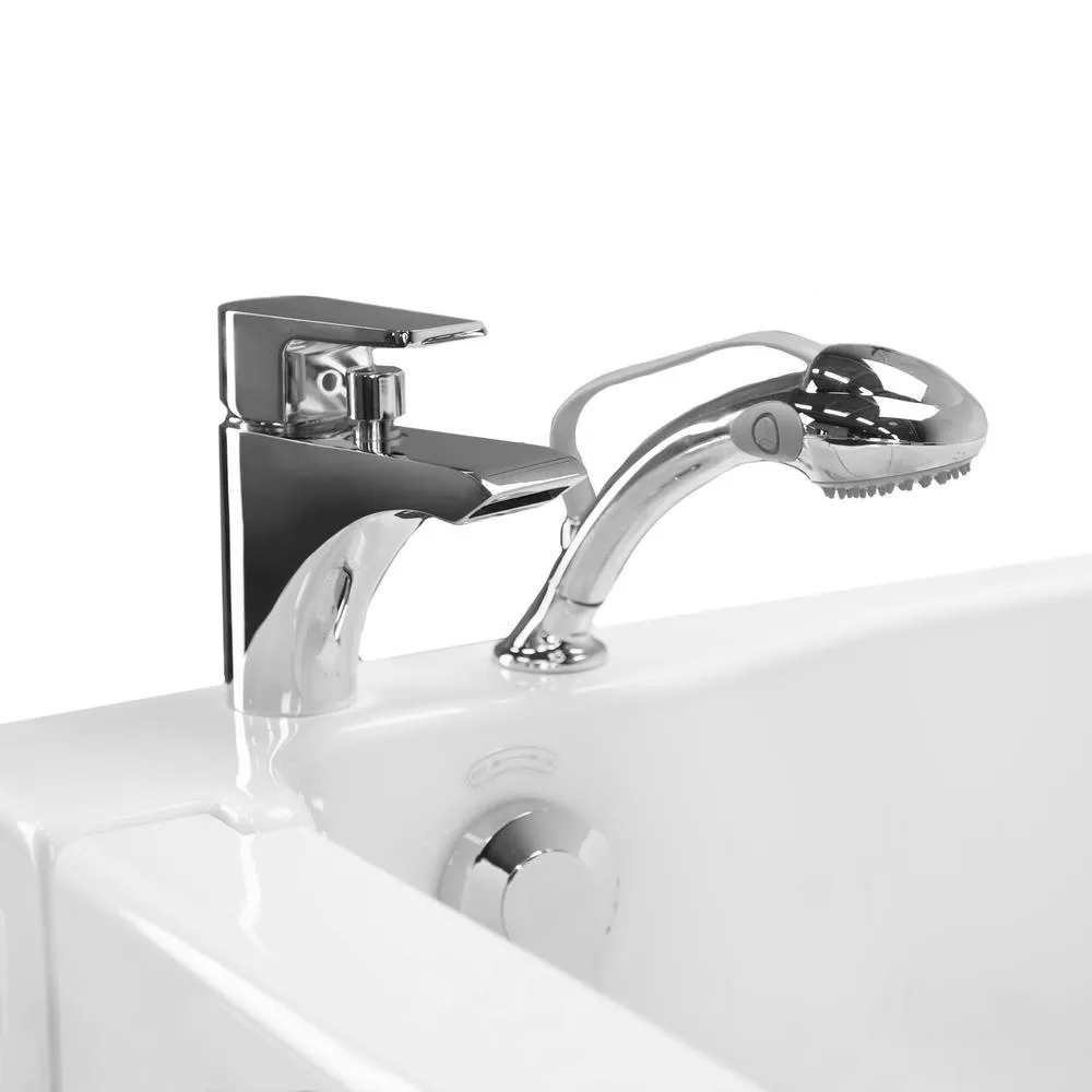 Ella Front Entry 32 in. Acrylic Walk-In Soaking Bathtub in White, Left-Hand Outward Door, Fast Fill Faucet, Heated Seat, 2 in. Drain, photo 5 of 8