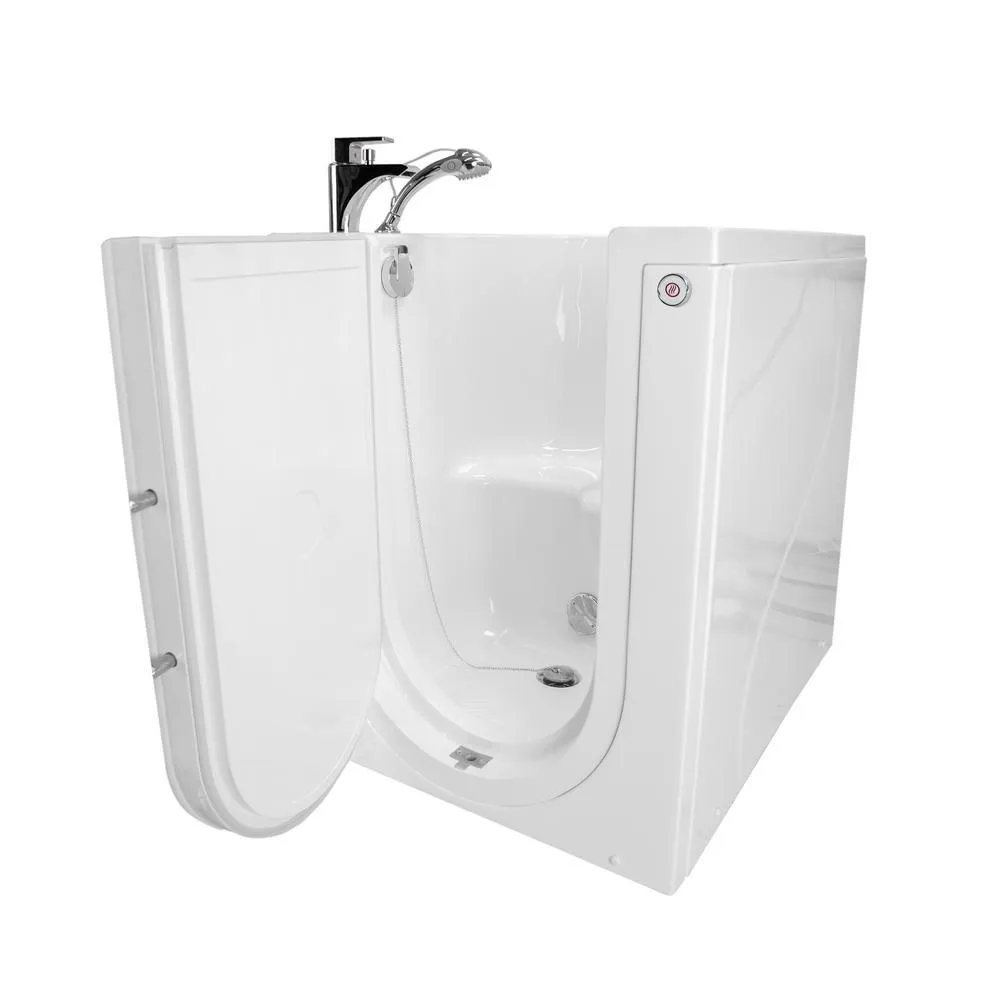 Ella Front Entry 32 in. Acrylic Walk-In Soaking Bathtub in White, Left-Hand Outward Door, Fast Fill Faucet, Heated Seat, 2 in. Drain, photo 2 of 8