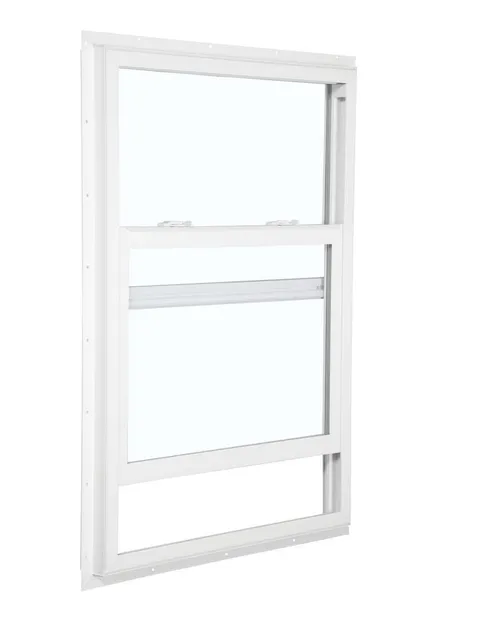 105 Series New Construction 35-1/2 × 59-1/2 × 2-5/8 in Jamb White Vinyl Low-e Argon Single Hung Window with Grids Half Screen Included