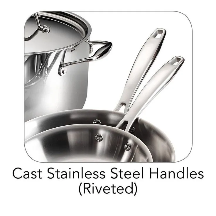 Gourmet Tri-Ply Clad 10-Piece Stainless Steel Cookware Set, photo 8 of 11
