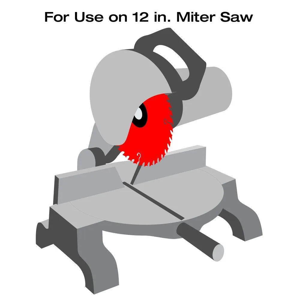 12 in. x 8-Tooth Polycrystalline Diamond (PCD) Tipped James Hardie/Fiber Cement Cutting Saw Blade, photo 4 of 17