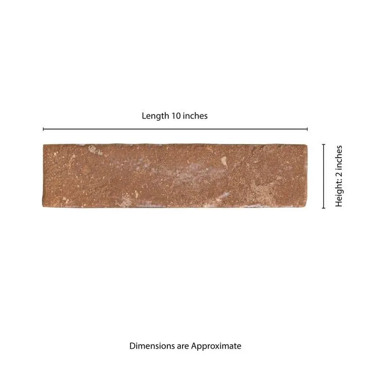 MSI Capella Red Brick 2 in. x 10 in. Matte Porcelain Floor and Wall Tile (5.17 sq. ft. / case), photo 5 of 8