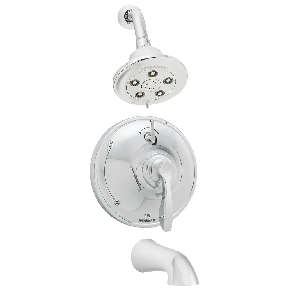 Speakman Chelsea 1-Handle Tub and Shower Faucet in Brushed Nickel (Valve Included), photo 3 of 3