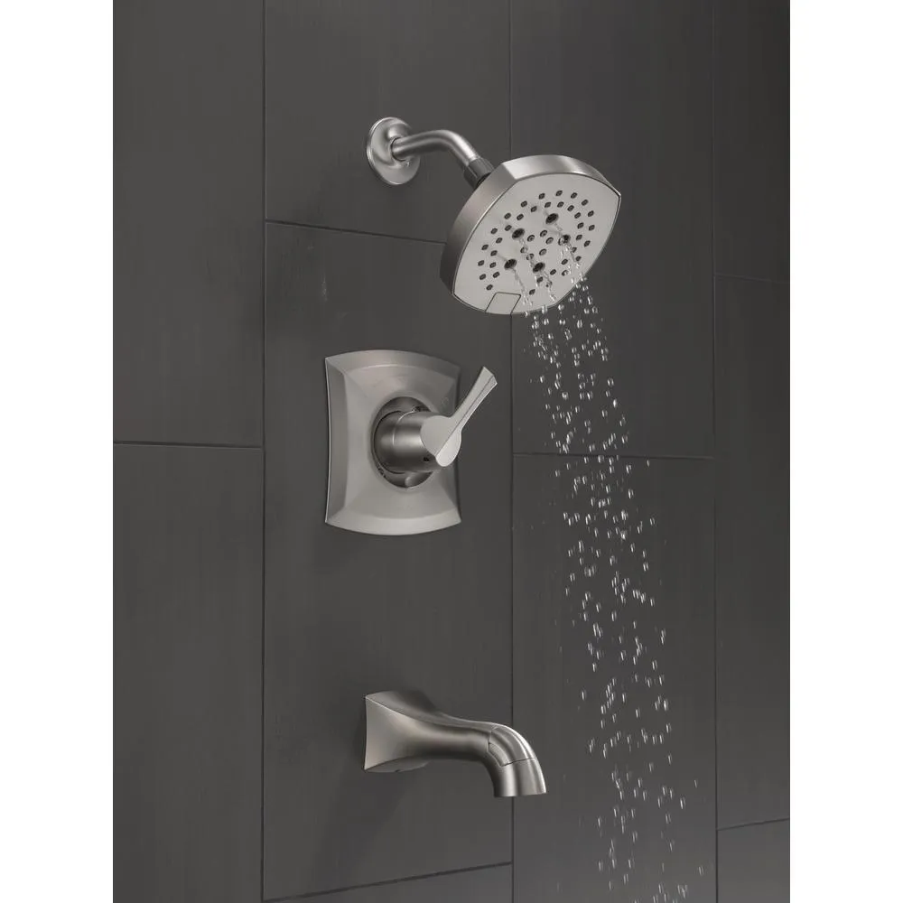 Pierce Single-Handle 5-Spray Tub and Shower Faucet in Spot Shield Brushed Nickel (Valve Included), photo 10 of 13
