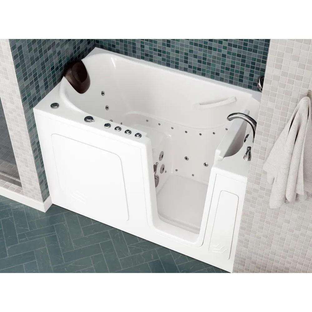 Universal Tubs Safe Premier 59.6 in. x 60 in. x 32 in. Right-Drain Walk-In Air & Whirlpool Bathtub in White, photo 5 of 17