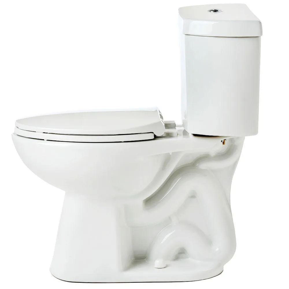 2-Piece Stealth 0.8 GPF Ultra-High-Efficiency Single Flush Elongated Toilet in White, Seat Included (3-Pack), photo 5 of 14