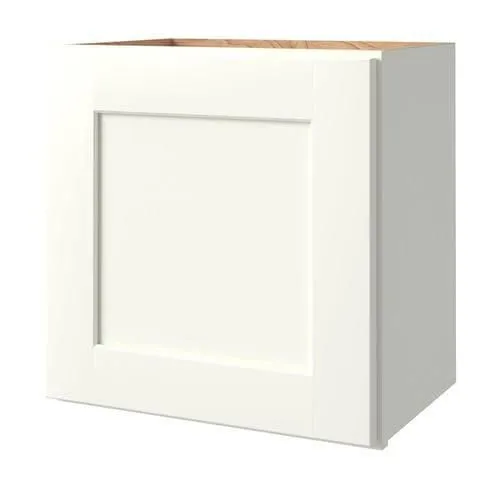 allen + roth Aveley 18-in W x 18.125-in H x 12-in D Linen Maple Door Wall Semi-Custom Cabinet, photo 3 of 4
