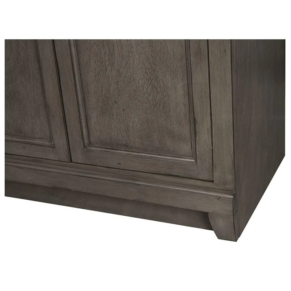 Naples 48 in. W Bath Vanity Cabinet Only in Distressed Grey with Left Hand Drawers, photo 5 of 30
