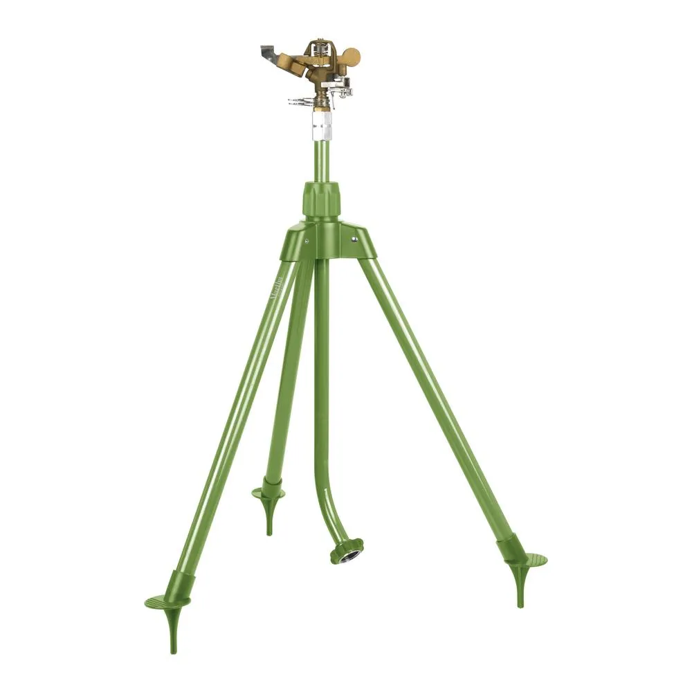 1390 sq. ft. Heavy-Duty Brass Impulse Sprinkler with Metal Tripod, photo 2 of 3