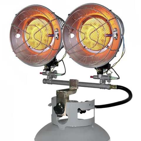 30,000 BTU Propane Double Tank Top Space Heater with Tip-Over Shut-Off