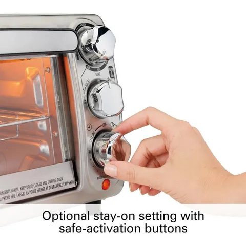 1100-Watt 4-Slice Stainless Steel Toaster Oven