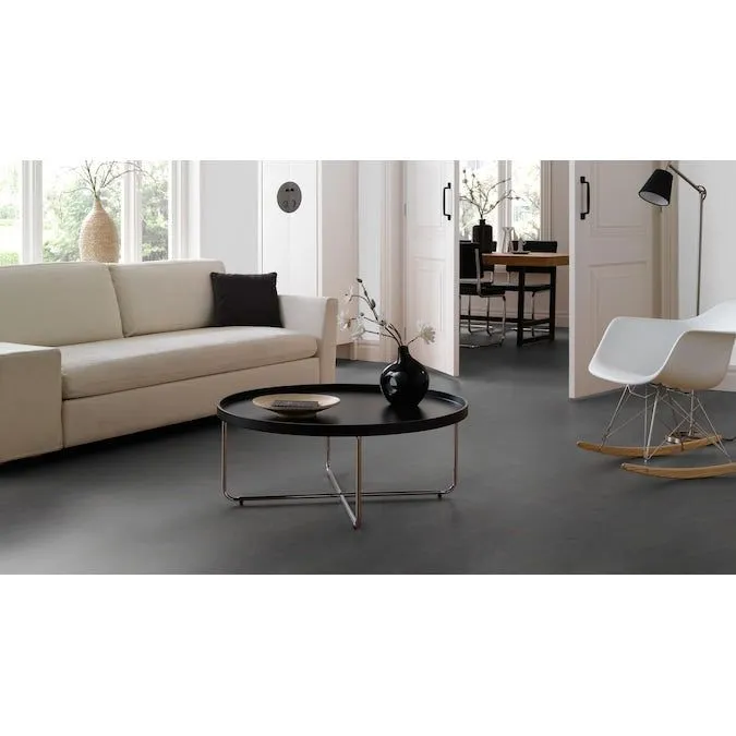 Marmoleum Forbo Flooring Systems Marmoleum Cinch Loc Seal Volcanic Ash 10-mm T x 12-in W x 12-in L Waterproof Tile Look Laminate Flooring (6.78-sq ft / Carton), photo 4 of 6