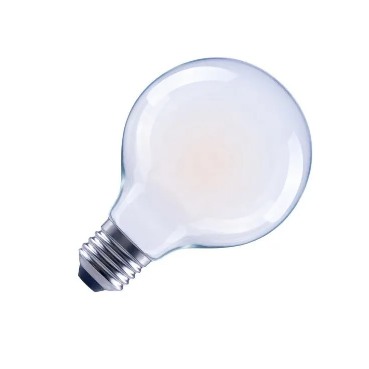 60-Watt Equivalent G25 Globe Vanity Frosted Glass Vintage Edison Filament Dimmable LED Light Bulb Soft White (6-Pack), photo 12 of 12