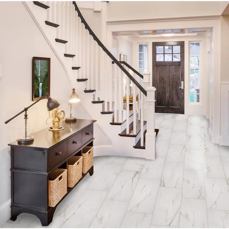 Florida Tile Home Collection Michelangelo Calacatta Rectified 12 in. x 24 in. Porcelain Floor and Wall Tile (13.3 sq. ft. /case), photo 5 of 6