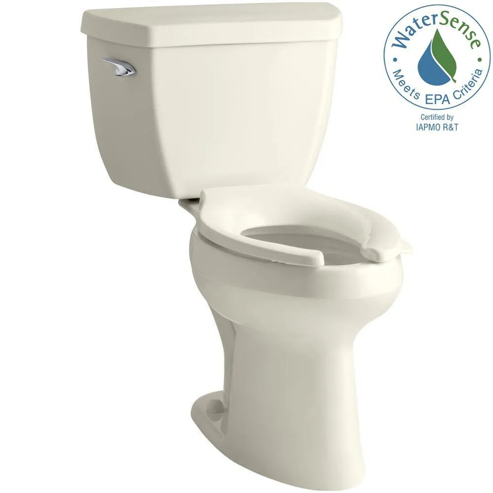 Highline 2-piece 1.28 GPF Single Flush Elongated Toilet in Biscuit, Seat Not Included, photo 2 of 6