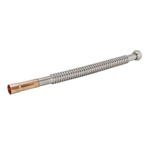 3/4 in. FIP x 3/4 in × 2 ft Female Sweat Stainless Steel Corrugated Water Heater Connector