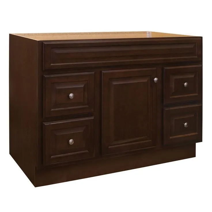 Hampton Bay Hampton 48 in. W x 21 in. D x 33.5 in. H Bathroom Vanity Cabinet Only in Cognac, photo 10 of 16