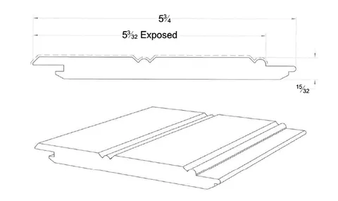 PVC 6" Bead Board Reversible 1/2 in × 6 in × 18 ft