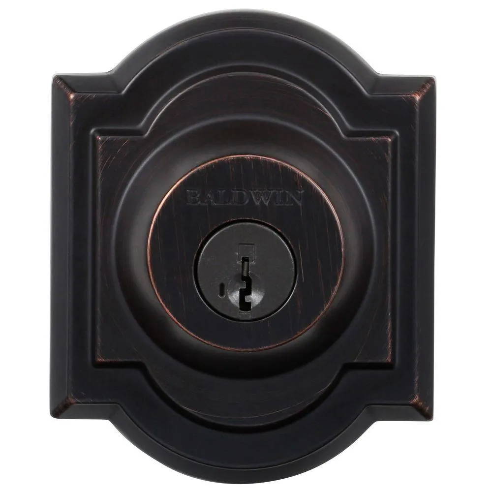 Kwikset Prestige Single Cylinder Venetian Bronze Arched Deadbolt Featuring SmartKey Security, photo 4 of 10