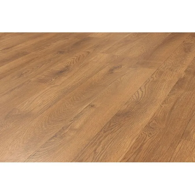 Style Selections Acorn Oak 8-mm T x 8-in W x 48-in L Wood Plank Laminate Flooring (21.26-sq ft / Carton), photo 5 of 9