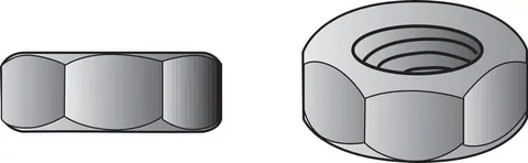 3/8 in. Zinc Dichromate Steel USS Hex Nut, 100-Pack