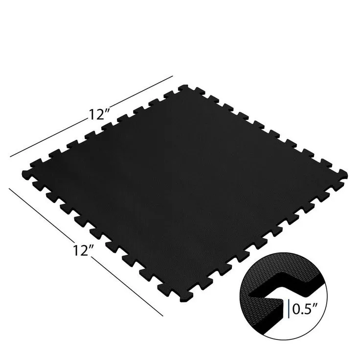 Stalwart Ultimate Comfort 24 in. x 24 in. Black Foam Garage Flooring (4-Pack), photo 2 of 3