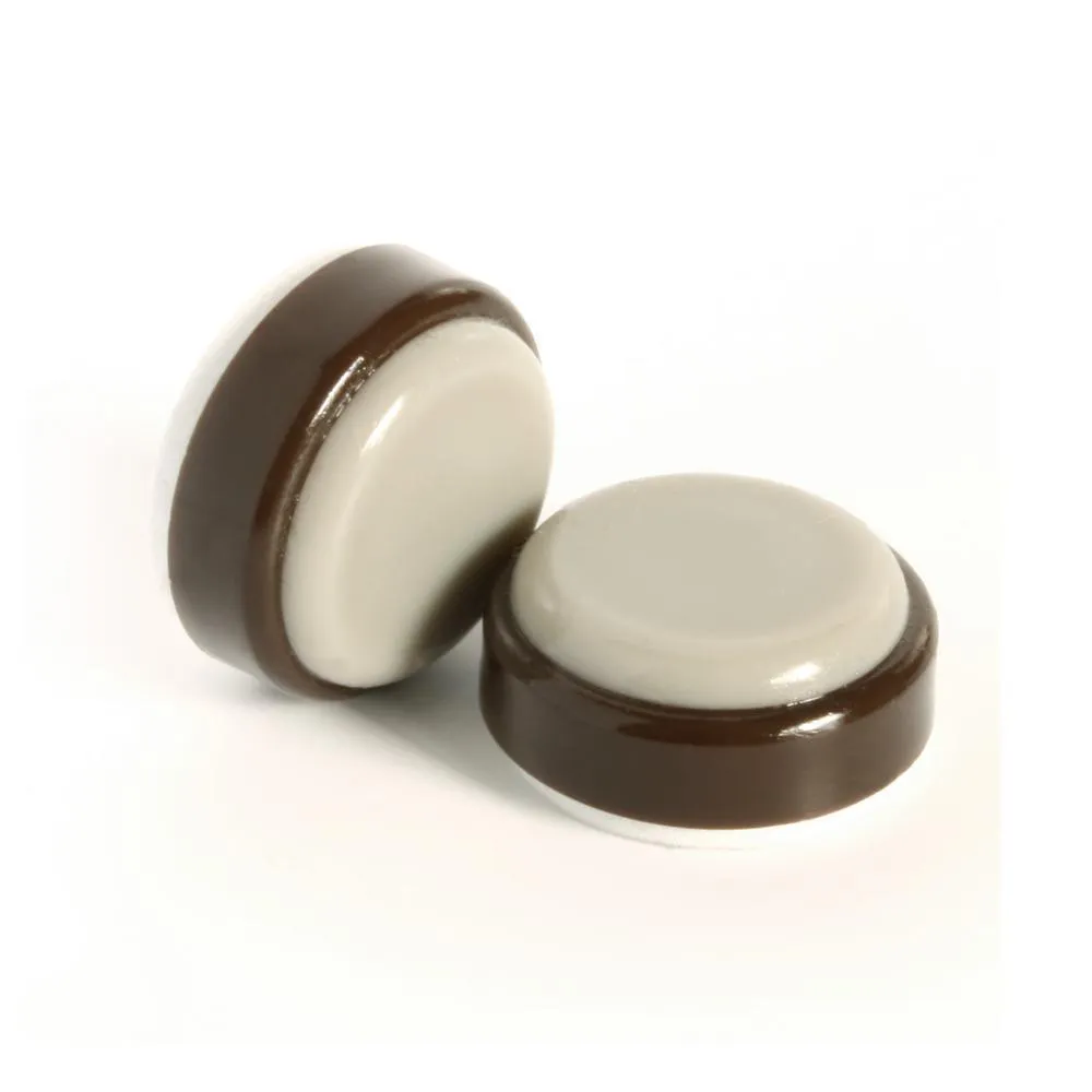 SlipStick 1 in. Round Chocolate Brown Self Stick or Screw On Floor Protector Chair Glides/Slider Feet (Set of 8), photo 3 of 7
