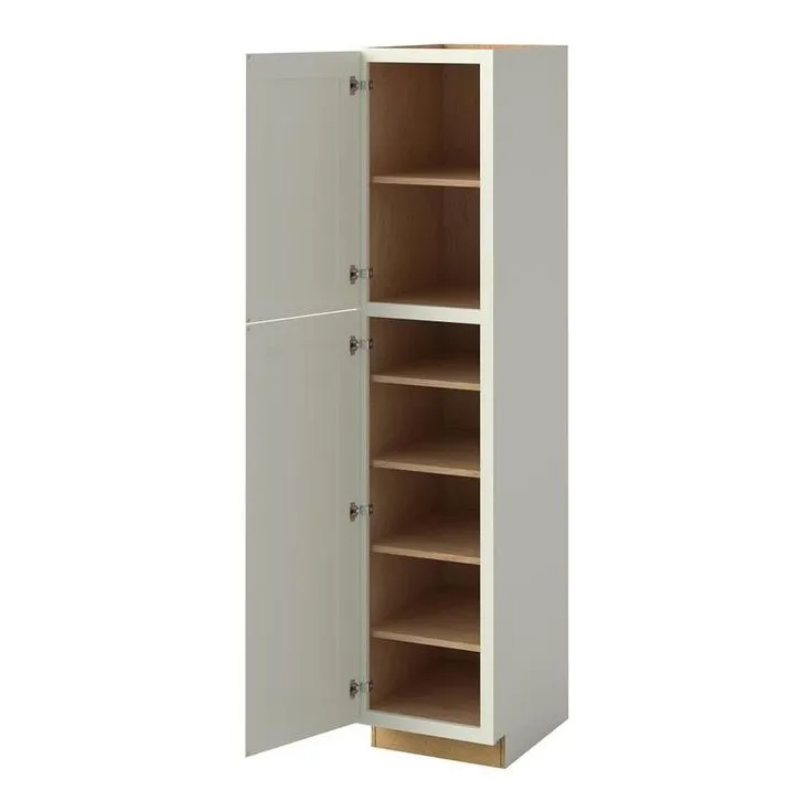 allen + roth Aveley 18-in W x 90-in H x 24-in D Linen Maple Door Pantry Semi-Custom Cabinet, photo 2 of 6