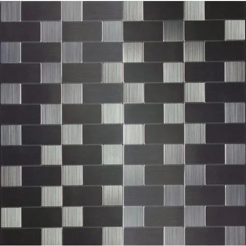 Instant Mosaic 6-Pack 12-in x 12-in Metallic Metal Versailles Peel & Stick Tile, photo 2 of 2