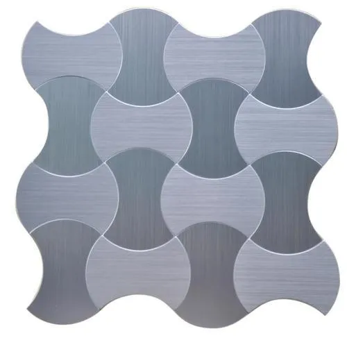 Instant Mosaic 6-Pack 12-in x 12-in Metallic Metal Versailles Peel & Stick Tile, photo 2 of 2