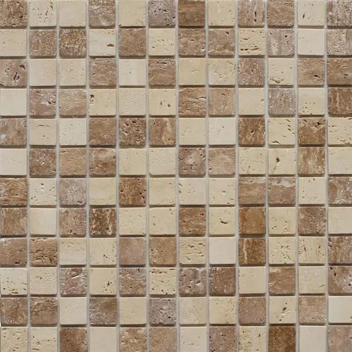 Instant Mosaic 6-Pack 12-in x 12-in Natural Stone Travertine Versailles Peel & Stick Tile, photo 2 of 2