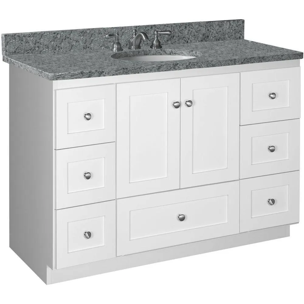 Shaker 42 in. W x 21 in. D x 34.5 in. H Vanity Cabinet Only in Natural Alder, photo 24 of 47