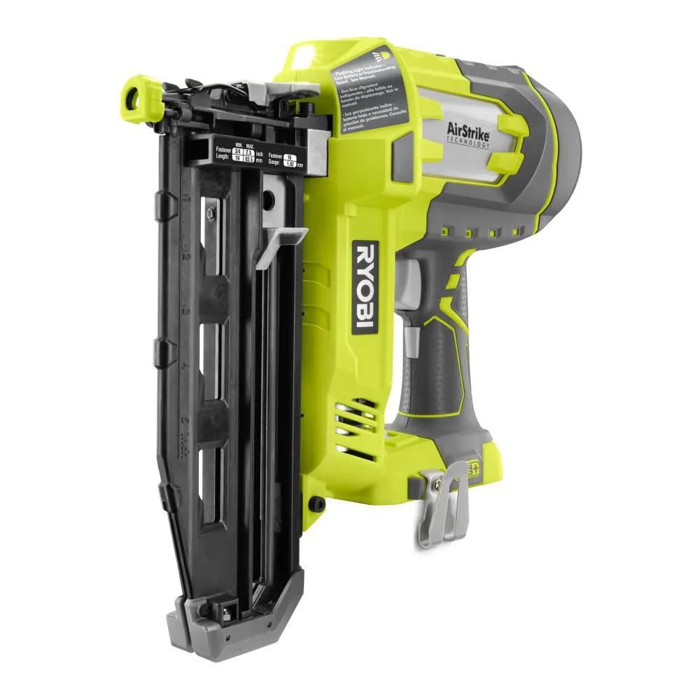 RYOBI 18-Volt ONE+ AirStrike 16-Gauge Cordless Straight Finish Nailer Kit with ONE+ 2.0 Ah Lithium-Ion Battery and Charger, photo 12 of 12
