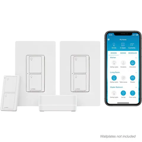Caseta Wireless Smart Lighting Switch Starter Kit with Pico Remote and 2 Switches